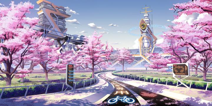 Pink Anime Scenery Wallpapers - Top Free Pink Anime Scenery Backgrounds 