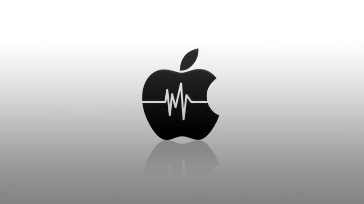 Brand, 4k Apple Logo Heartbeat, Brand And Logo, Logo - Black Apple 