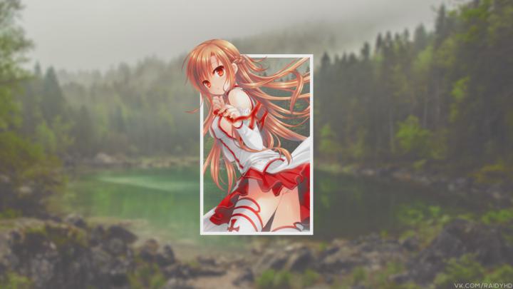 Wallpaper : anime girls, picture in picture, Yuuki Asuna, Sword Art 