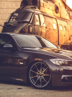 Download Wallpaper 1920x1080 bmw e90 deep concave black helicopter Full 