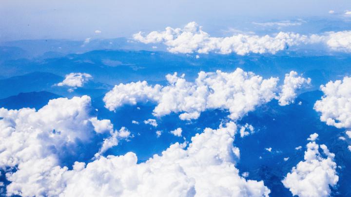 Download 1920x1080 wallpaper white clouds, sky, nature, blue sky, full 