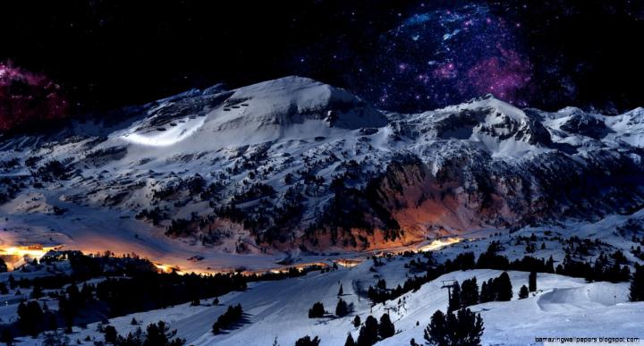 Winter Night Sky Wallpaper 1920X1080 | Amazing Wallpapers