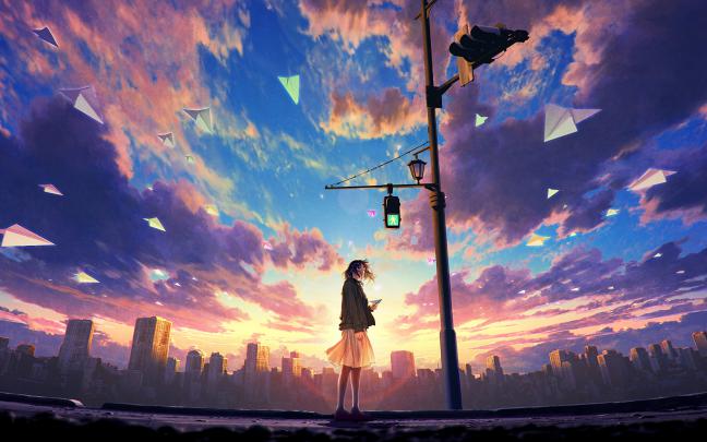 Amazing Anime Sky Wallpaper 1920X1080 Download
