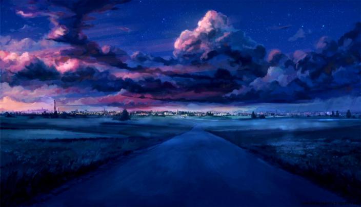 Night Sky Wallpaper 1920x1080 - HD Wallpaper For Desktop Background 