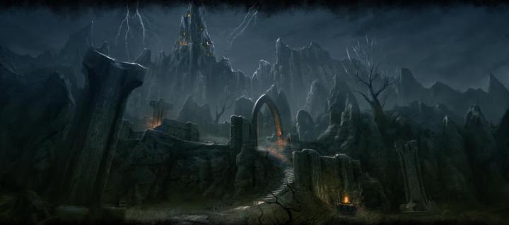 shadowfell mountains - Google Search in 2020 | Mountains, Painting, Art