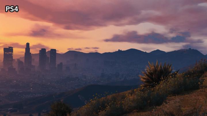 Gta 5 Pc Ve Playstation 4 Grafik Kar\u015f\u0131la\u015ft\u0131rmas\u0131 - Gta 5 Landscape Gif 