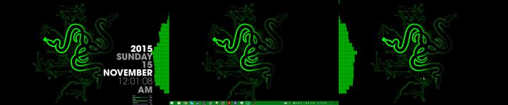 My quite simple Razer themed setup : Rainmeter