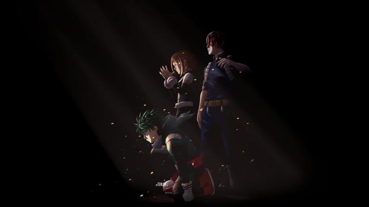 Download 1920x1080 wallpaper boku no hero academia, dark, artwork, full 