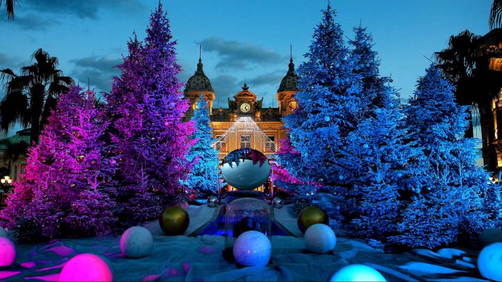 Wallpaper Christmas Tree, Monte Carlo, Monaco - Monaco Christmas 