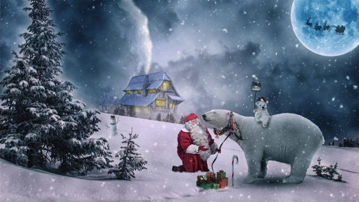 Santa Clause Winter Christmas HD Wallpaper | Background Image 