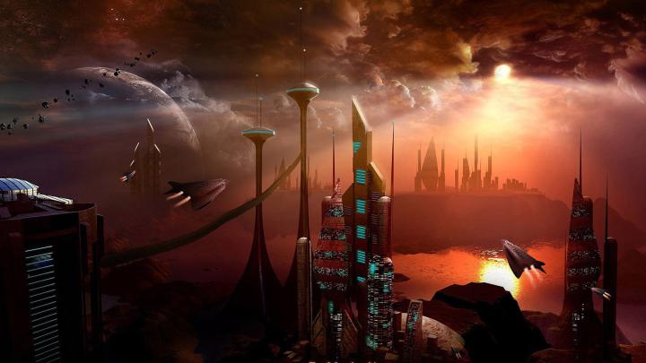 Free download Futuristic city wallpaper 87667 hd 1920x1080 for computer