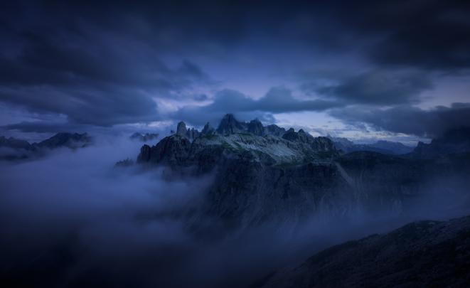 nature, Photography, Landscape, Mountains, Sunrise, Mist, Clouds, Cliff 