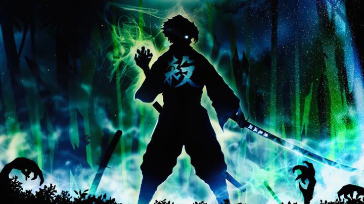 #8.1020, Demon Slayer, Sanemi Shinazugawa, Silhouette, 4K Wallpaper