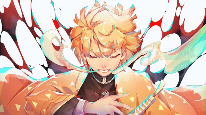 #8.2014, Zenitsu Agatsuma, Thunder Breathing, Demon Slayer, 4K Wallpaper