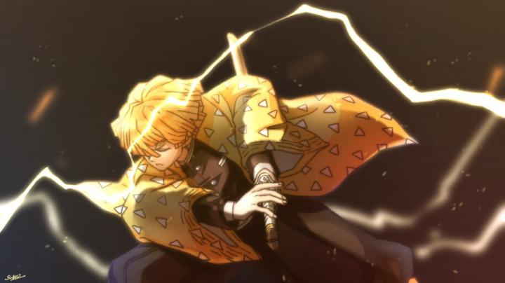 Zenitsu, Katana, Lightning, Kimetsu no Yaiba, 4K, #3.405 Wallpaper