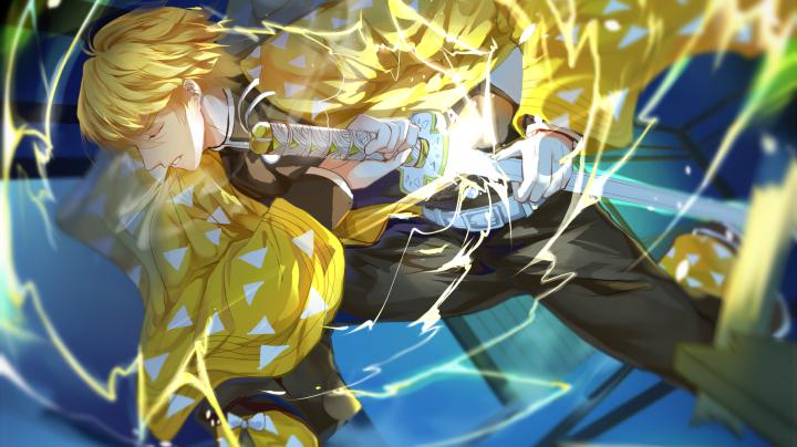 Zenitsu-soooon (Kimetsu No Yaiba or Demon Slayer) [1922x1080 