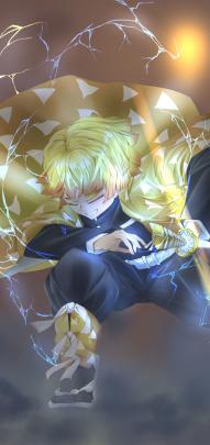Zenitsu Agatsuma Wallpaper | demon slayer iphone wallpaper