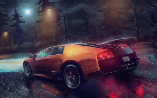 3840x2400 Lamborghini Murcielago SV Digital Art 4k HD 4k Wallpapers 