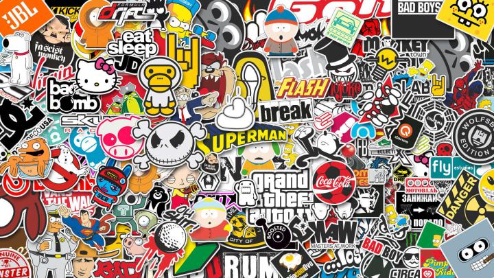 Blue Sticker Bomb Wallpapers - Top Free Blue Sticker Bomb Backgrounds 
