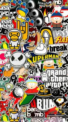Pin by Jeff Howes on Random | Sticker bomb wallpaper, Best iphone 