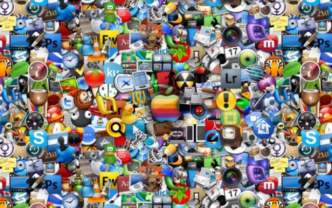 Mac Icons Wallpaper in Color by ~Advent-Media on deviantART | Apple 