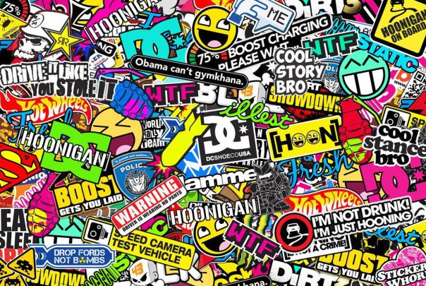 Blue Sticker Bomb Wallpapers - Top Free Blue Sticker Bomb Backgrounds 
