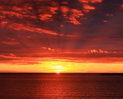 Free download Download wallpaper 1920x1080 horizon sunrise sea sun full 