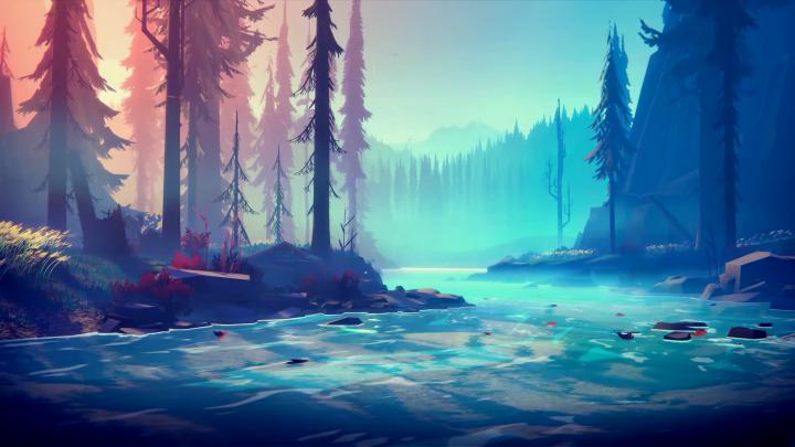Minimalist, Forest, River, 4K, 3840x2160, #18 Wallpaper