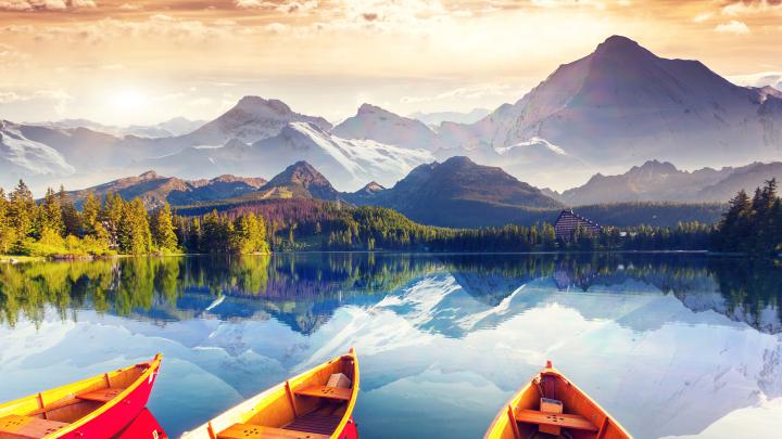 Mountain, Landscape, Lake, Photography, Nature, Forest, Scenery, 8K 