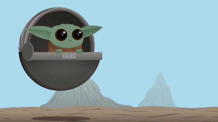 Baby Yoda Minimalist 1920x1080 Wallpapers