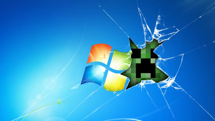 Free download Minecraft Creeper Break Windows Wallpaper Wallpaper 