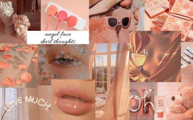 peachy | Aesthetic desktop wallpaper, Laptop wallpaper, Aesthetic 