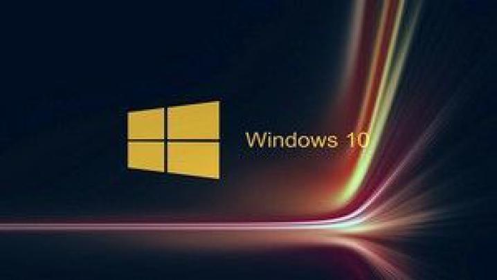 HD 1920x1080 Windows 10 wallpaper Golden Logo Windows 10 logo 