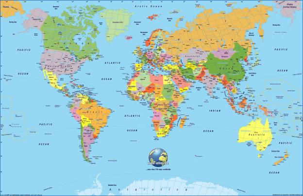 Countries World Map Wallpaper Hd 1920x1080 Download Pdf - Mural Wall
