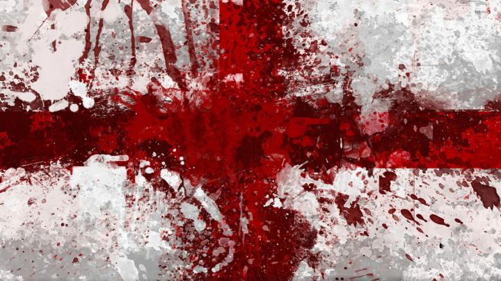 Flag of England with paint splash wallpaper - Digital Art wallpapers 