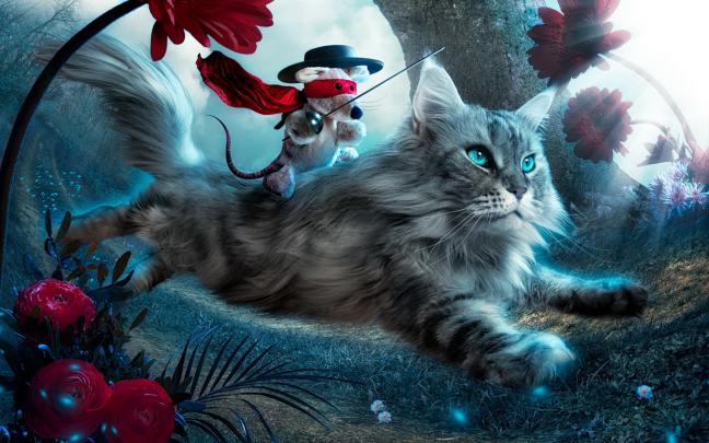 fantasy, Cat, Cats, Art, Artwork, Artistic Wallpapers HD \/ Desktop and 