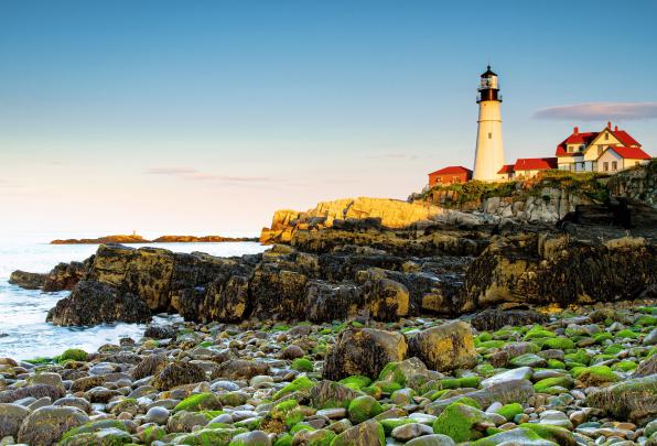usa, Coast, Lighthouse, Stones, Portland, Cape, Elizabeth, Nature 