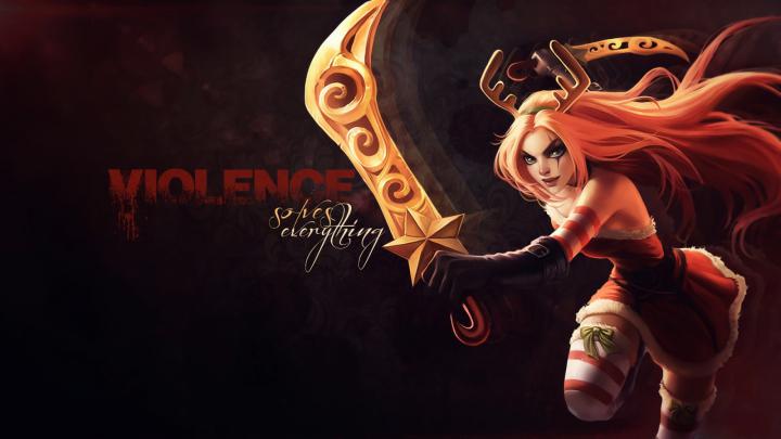 Free download christmas girl katarina league of legends hd wallpaper 