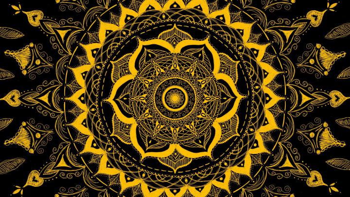 Desktop wallpaper mandala, flower pattern, abstraction, hd image 