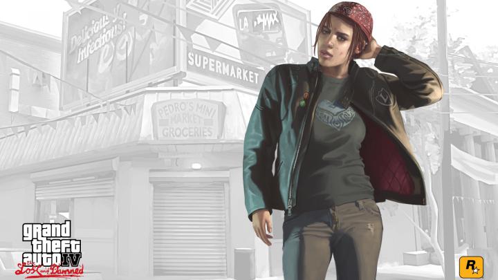 Download Wallpaper 1920x1080 ashley, addict, girl, biker, gta 4 lost 