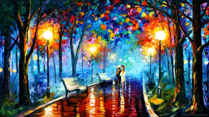 Free download HD Alley Painting Wallpaper [1920x1080] for your Desktop 