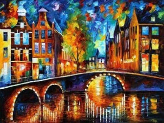 Free download HD Alley Painting Wallpaper [1920x1080] for your Desktop 