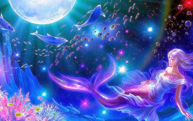 Free download All new wallpaper Mermaid moon fantasy widescreen hd 