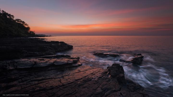 Download wallpaper ocean, stones, coast, water free desktop wallpaper 