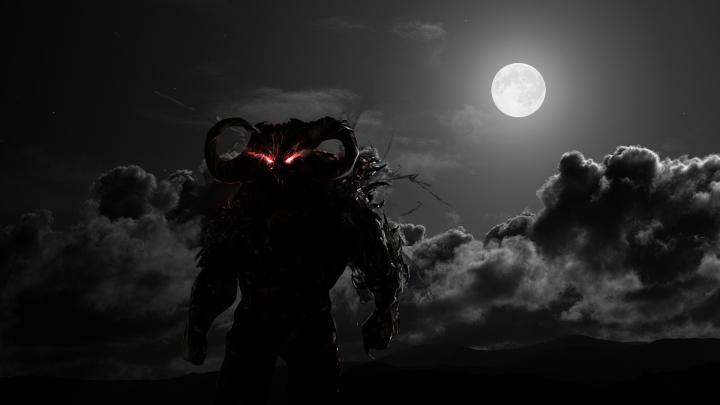 Wallpaper : night, Moon, moonlight, midnight, Dahaka, Prince of Persia 