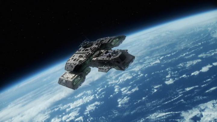 gray spaceship #Stargate #space #spaceship science fiction #Earth # 