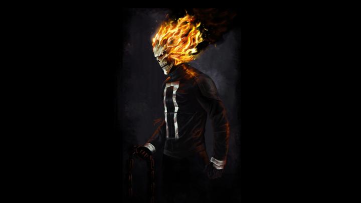 Download 1920x1080 wallpaper ghost rider, marvel superhero, art, full 