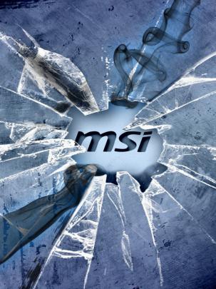 Free download msi cool crack broken glass logo hd 1920x1080 1080p 