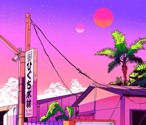 Purple Wallpaper Aesthetic Anime : Lo-fi Aesthetic Wallpapers 
