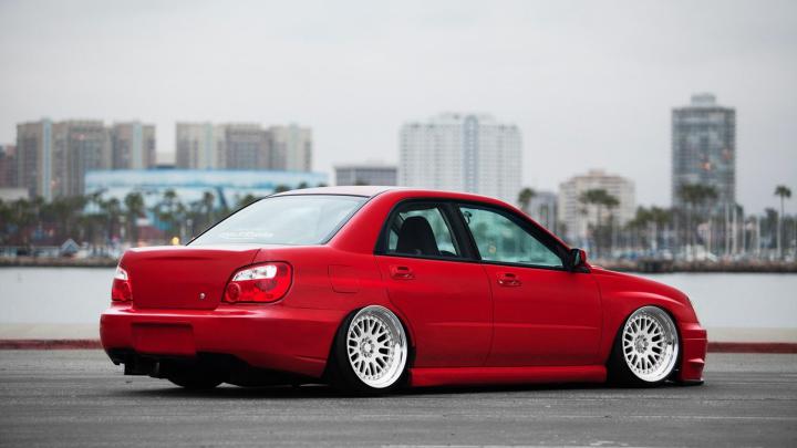 Wallpaper : sports car, Stance, Subaru Impreza, Sedan, Long Beach 